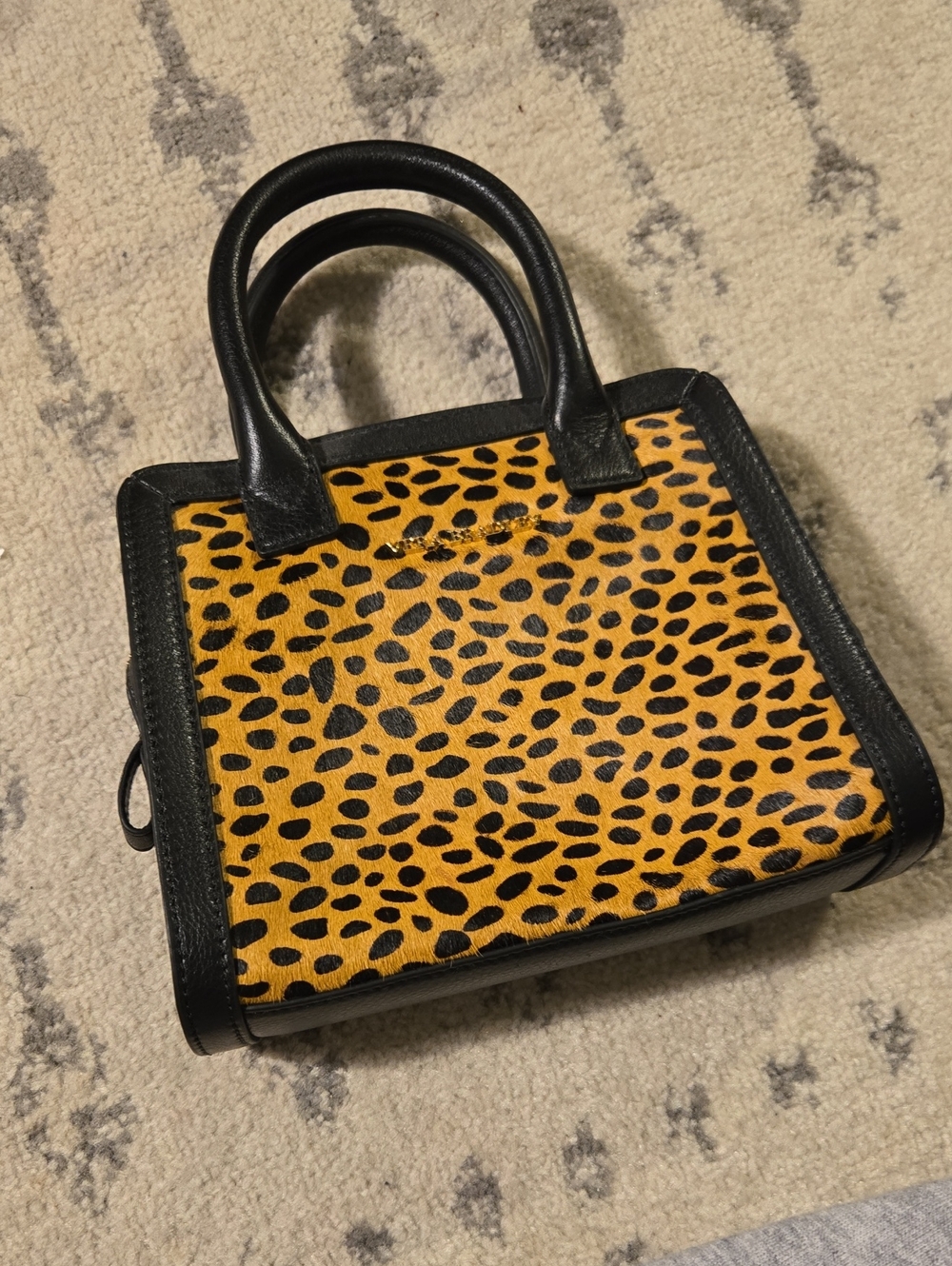 Vera Bradley Natalie Crossbody/Top-Handle Women's Bag In Cheetah/black